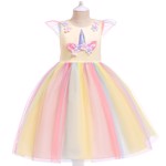 Unicorn kjole: Rainbow Dash kjole, gul